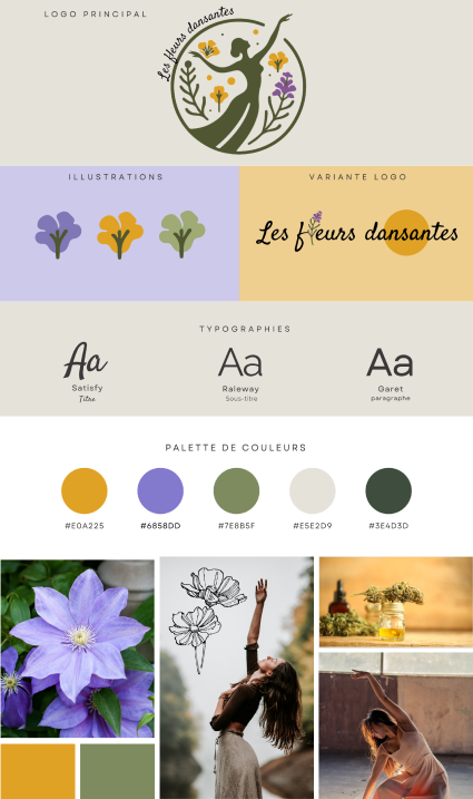 Identité visuelle Les Fleurs Dansantes