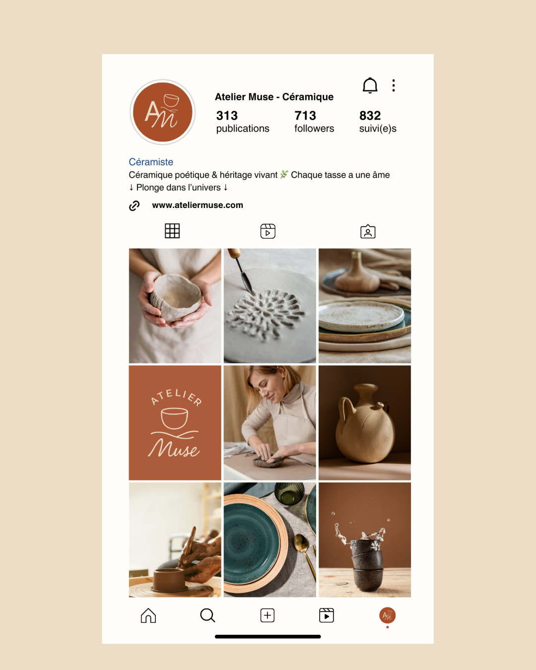 Atelier Muse — Mockup final